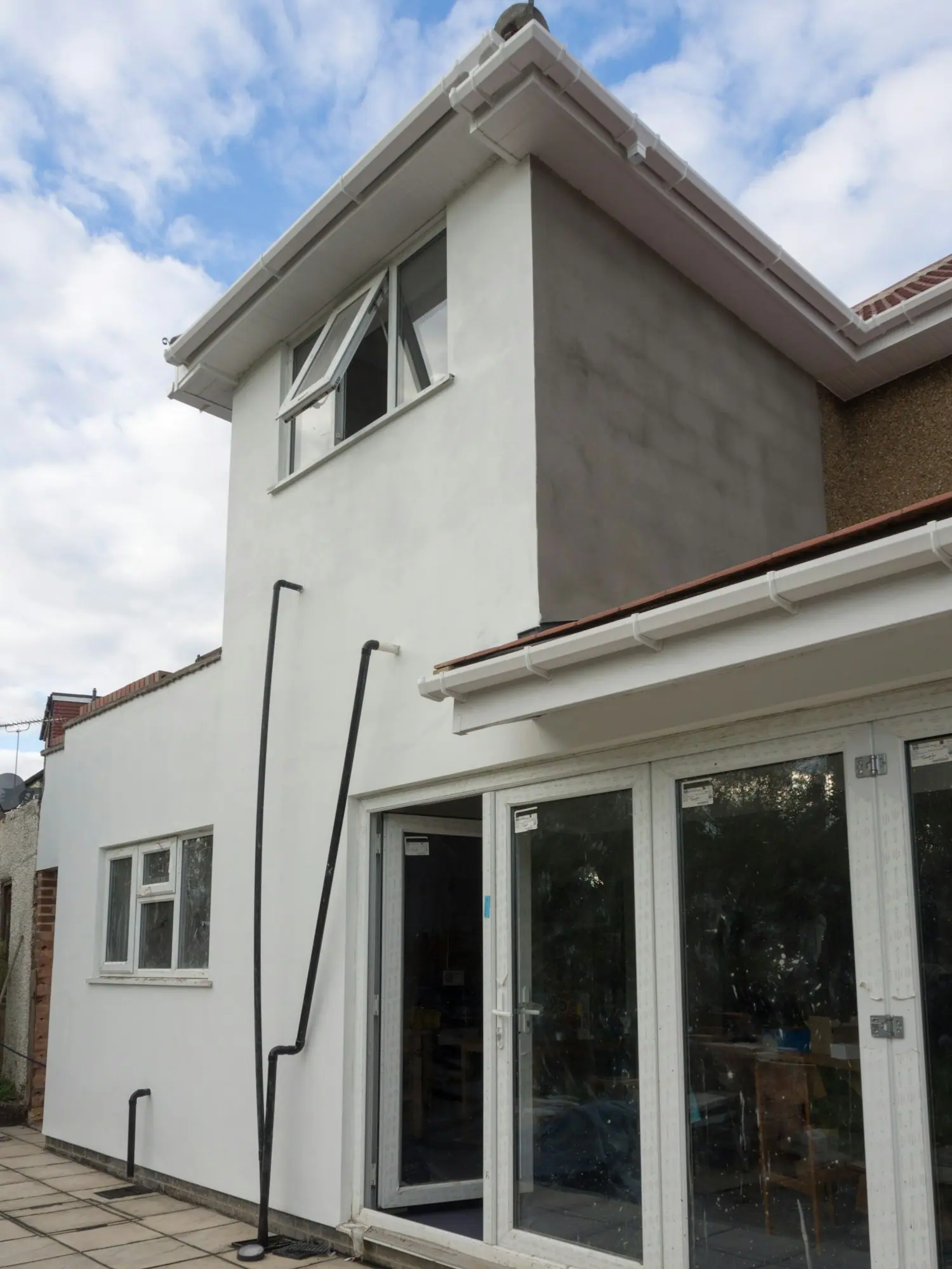 Contemporary home with a completed rear extension and bright glazing